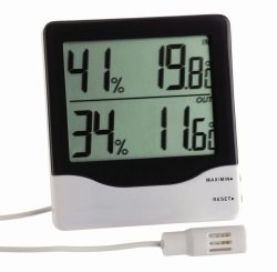 Digital thermo-hygrometer for room and outdoor measurement | Type : Digital thermometer/hygrometer